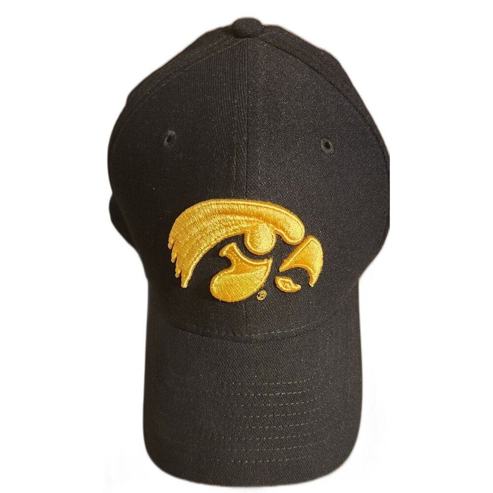 Nike Iowa Hawkeyes Football Fitted Cap Men Black M/L Fitted Stretch